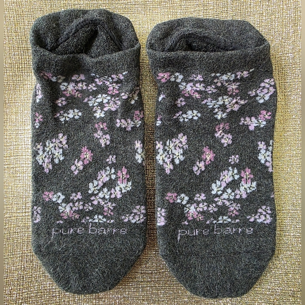 Pure Barre Sticky Socks - Purple Floral